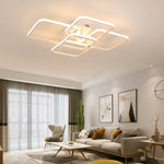 plafonnier moderne blanc noir télécommande lumière dimmable branches aluminium pvcpvc