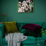 taies d'oreiller décoratives velours vert olive respectueuses environnement élégant maison fixation coussins