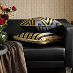 coussins décoratifs velours or motifs géométriques abeilles brodées luxueux salon chambre voiture