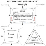 voile d'ombrage triangulaire beige oxford moderne anti uv 3x4x5m 5x5x7.1m anneaux inoxydables instructions