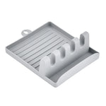 rangement cuisine support cuillère spatule couvercle casserole ustensiles moderne utilitaire transparent vert blanc gris