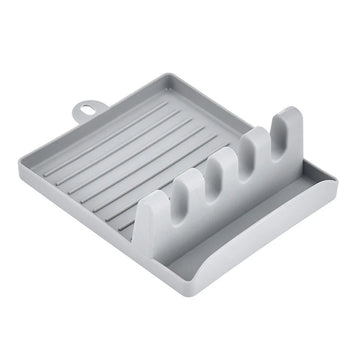 rangement cuisine support cuillère spatule couvercle casserole ustensiles moderne utilitaire transparent vert blanc gris