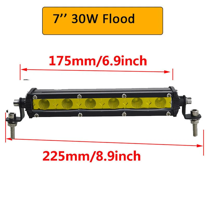barre lumineuse led jaune moderne 13 20 32 38 inch ip67 vis protection
