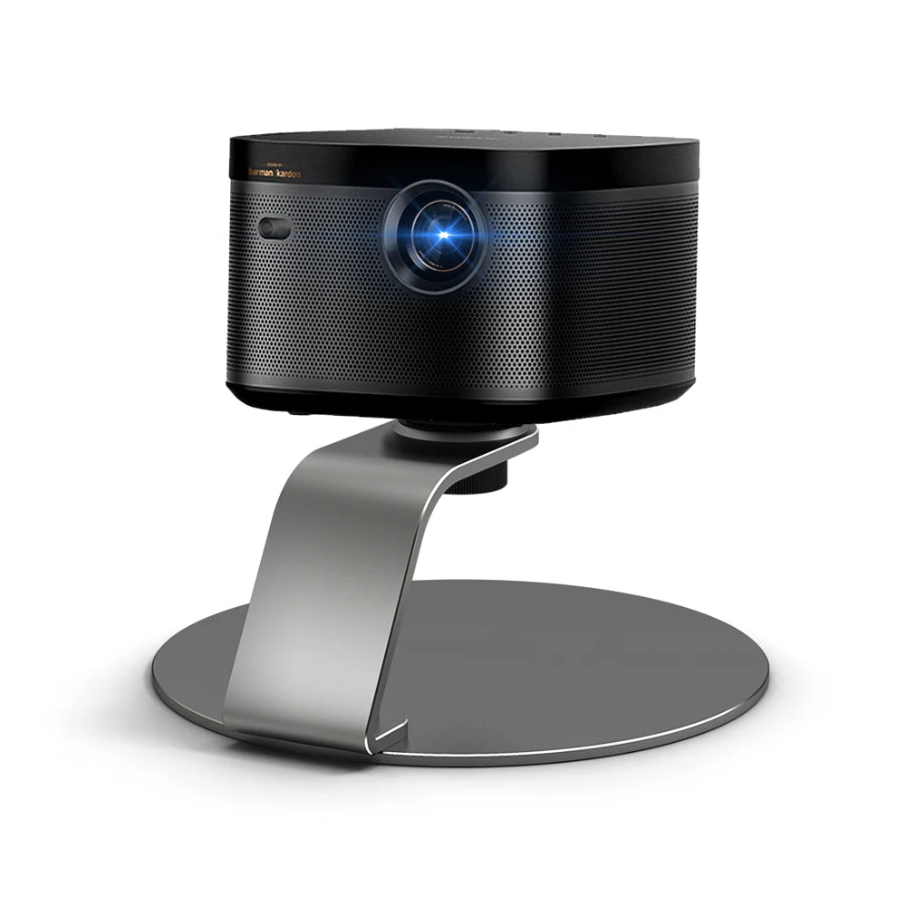 support projecteur moderne argenté inclinaison 12 degrés protections antidérapantes télécommande