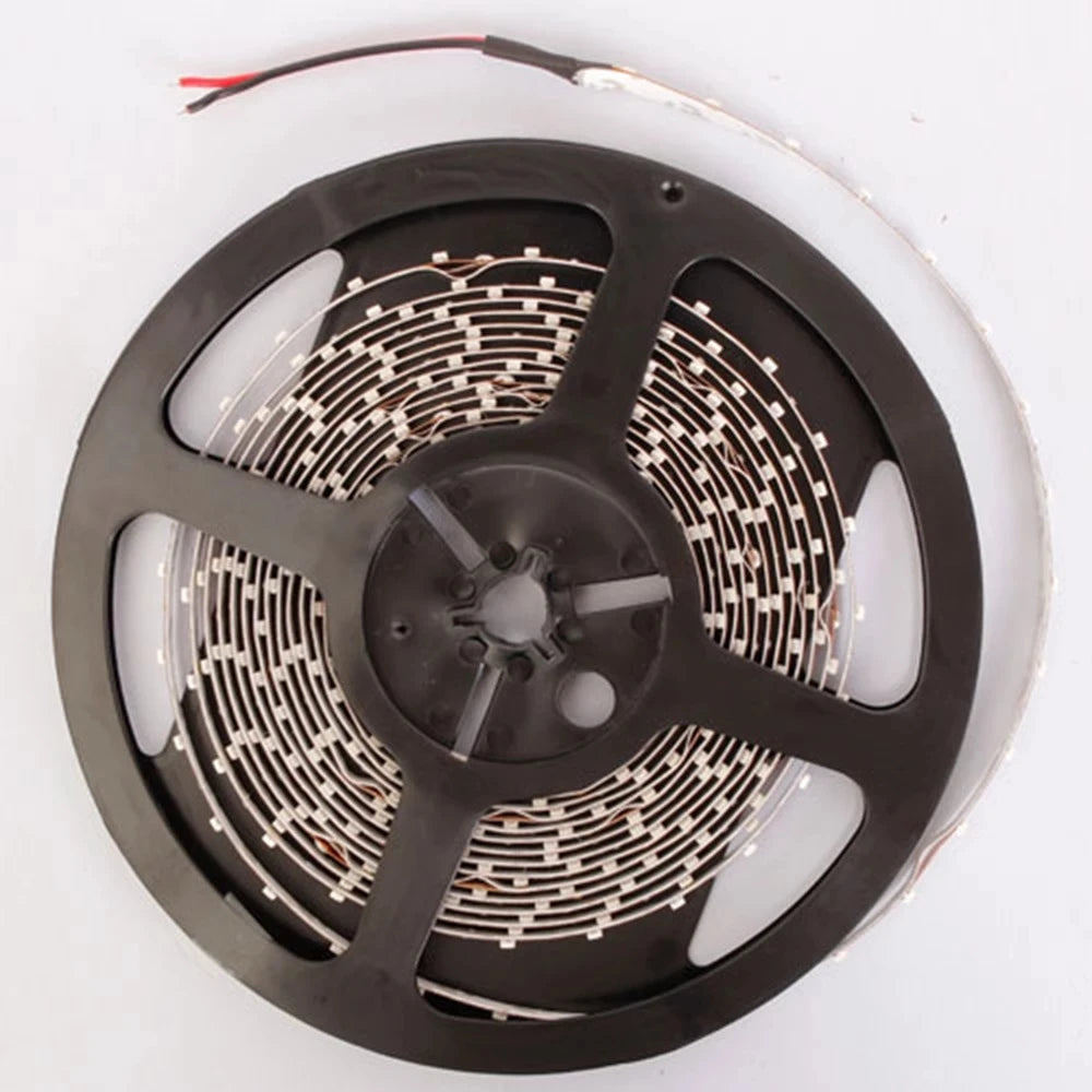 ruban led 12v 5m 60 led smd noir adhésif moderne connecteur rgb blanc chaud