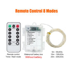 guirlande lumineuse led 5m 10m 20m blanc chaud télécommande modes festive moderne
