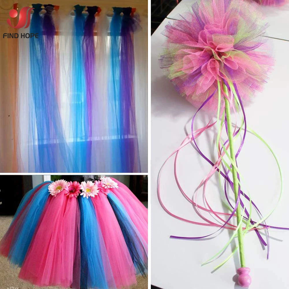 rubans tulle pailletés couleur bleu rose ornementaux mariage décoration événement festive opaques