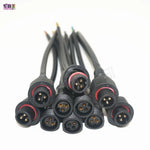 connecteurs electriques noirs industriels ip68 24v paires fil 20cm led ws2811 ws2812b