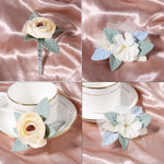 feuilles décoratives relief rose vert bleu beige noir automne mariage décoration intérieure vintage DIY