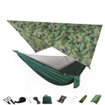 hamac camping moustiquaire auvent portable randonnée voyage survie extérieur vert