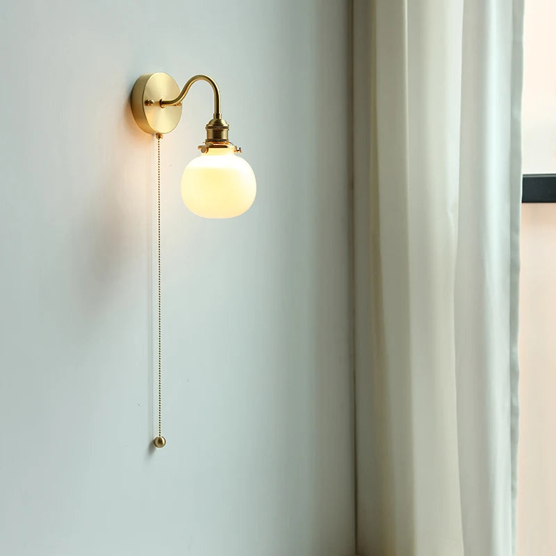 lampe murale moderne or transparent interrupteur cordon certification ul ccc cqc vde fcc cem