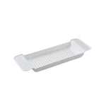 plateau bain extensible blanc noir moderne étagère salle bain multifonction savons flacons éponge Brosse