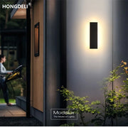 applique murale led exterieure acier inoxydable noir gris kaki prune télécommande éclairage réglable minimaliste