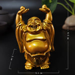 statue bouddha dorée artisanale feng shui decoration jardin maison porte bonheur matieres salopes echangisme