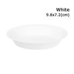 assiettes rondes modernes orange noir blanc solides intérieur extérieur durable polypropylène sans BPA