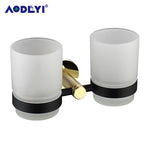 accessoires salle bains or noir moderne élégants porte serviettes savon gobelet papier wc élégance
