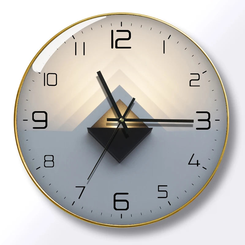 horloge murale moderne abstraite noir doré salon chambre coucher 12 14 16 pouces