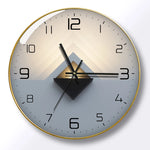 horloge murale moderne abstraite noir doré salon chambre coucher 12 14 16 pouces