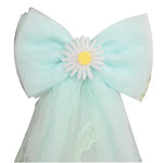 ruban fenêtre dentelle rose clair jaune clair vert pastel moderne décoratif romantique translucent attache