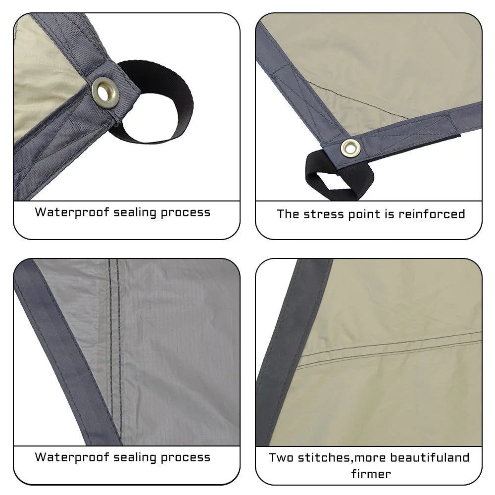 Voile d'ombrage noire pour camping