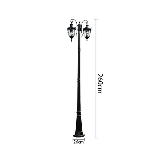 lampadaire classique bronze noir verre translucide éclairage public industriel ip55 led 2492000lm