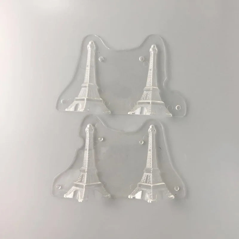 moule chocolat tour eiffel transparent deco pâtisserie oolits dorés fixations pâtisserie française