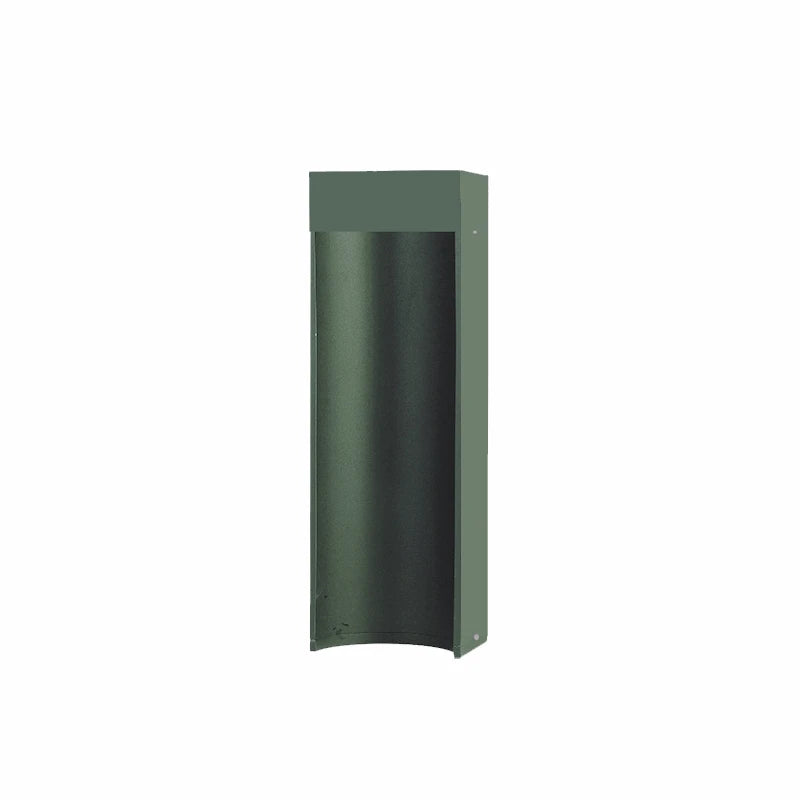 lampe solaire led moderne noir vert foncé ip65 waterproof contemporaine 10w aluminium mat