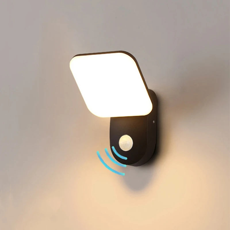 applique murale moderne détecteur mouvement induction lumiere led blanc noir chambre entrée étude salle