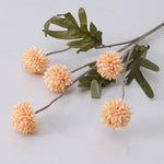 Bouquet artificiel dandelins soie orange blanc moderne décoration maison mariageintérieur