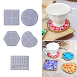 moules mosaïque résine forme géométrique moderne gris clair opaques crafting sculpting arts
