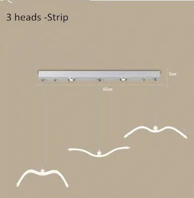 suspension lumineuse moderne oiseaux blancs clips facile led chambre salon