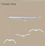 suspension lumineuse moderne oiseaux blancs clips facile led chambre salon