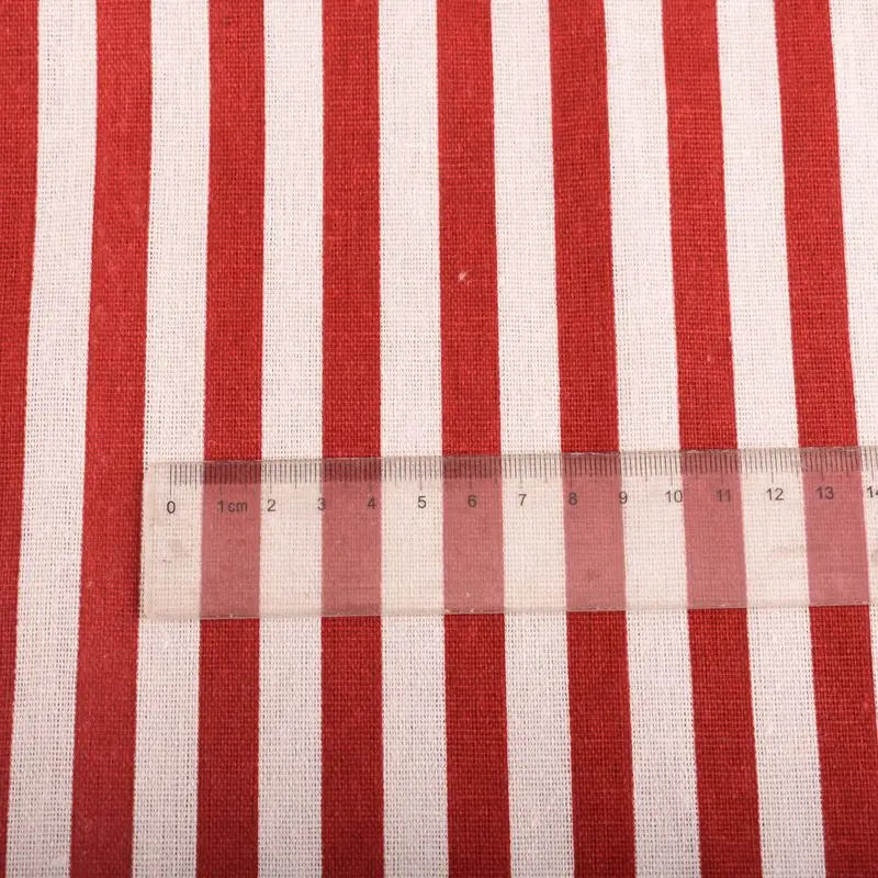 tissu coton lin rayures rouge blanc festif décontracté 150cm largeur couture meubles coussins couvertures