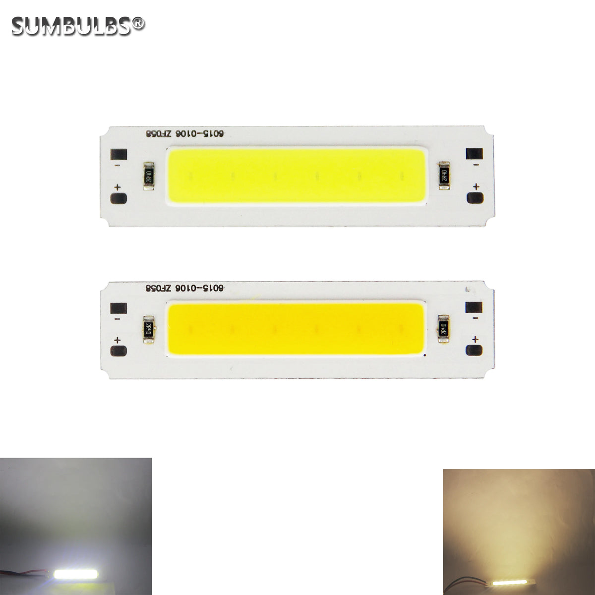 lampe led blanc jaune moderne connecteurs electrique 6000k 3000k 60mm 40mm 8mm