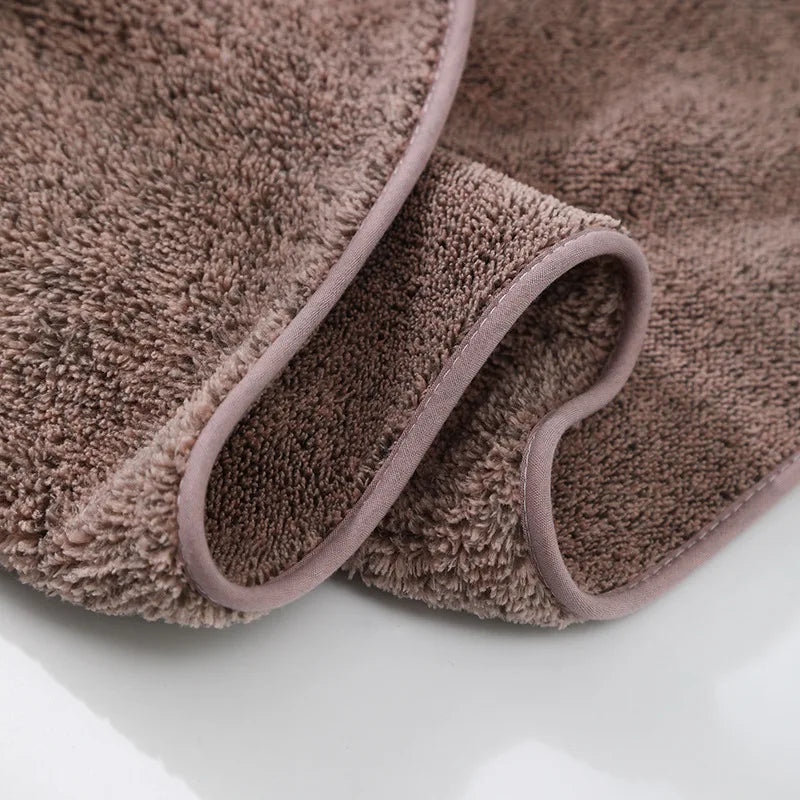 serviette bain marron clair texture épaisse douce séchage rapide lavable machine moderne confortable bordure
