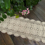 serviette table coton crochetée motifs floraux vintage beige clair réutilisable table manger mariage fête