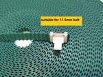 ceinture polonaise chanvre vert maille fine clips blancs moderne 10.5mm 11.5mm
