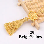 nœuds chinois pompons 5cm 2pcs rouge beige doré bleu marine vert artisanal décoration intérieure
