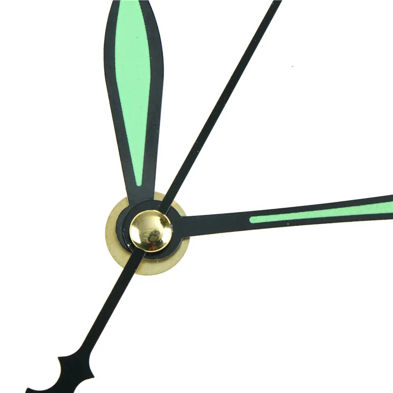 horloge murale moderne marbre noir vert clair quartz lumineuse aiguille transparent minimaliste