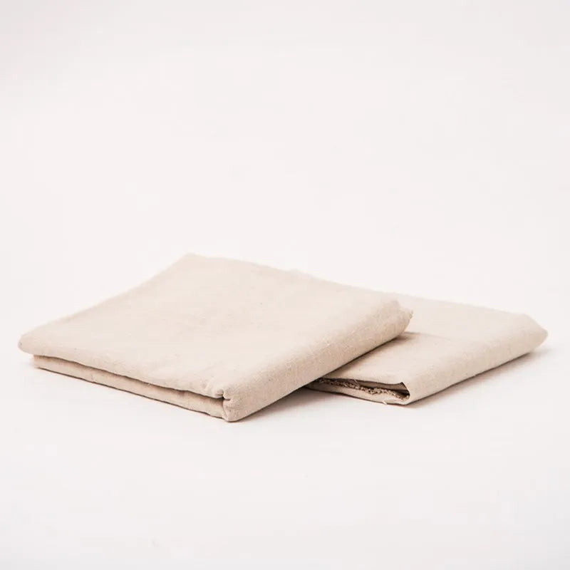 tapis lin beige clair rustique toile naturelle maison craft artisanat decoration