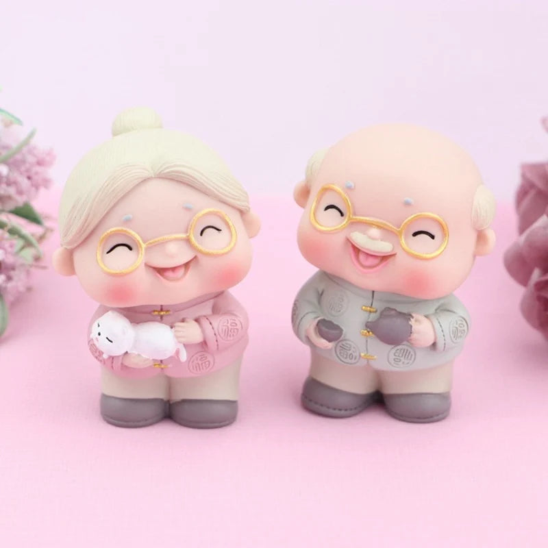 décoration gâteau résine figurines motifs floraux blanc rose mignon cartoony angel pattern