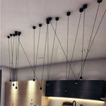 suspension lumineuse noir moderne clips câbles ampoules 2000 82000 lumens salon chambre