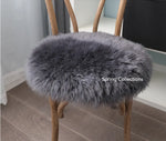 coussin chaise rond laine mouton fourrure épaisse doux confortable siège moderne