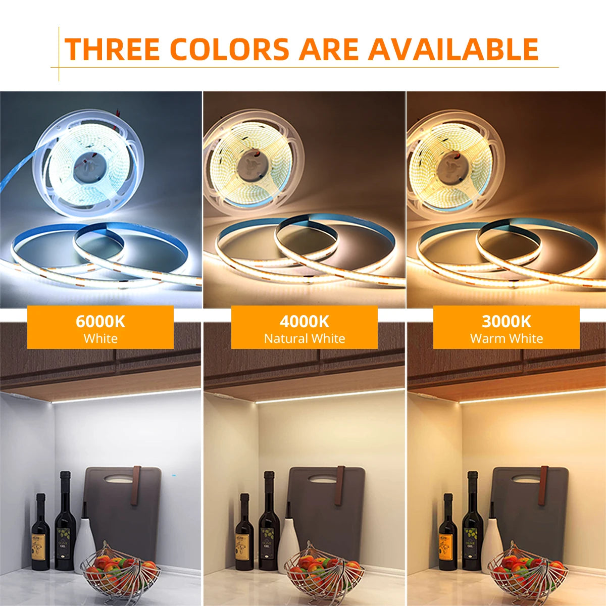 ruban led blanc lisse moderne adhésif 320 led 3000k 4000k 6000k wifi compatible
