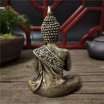 statue bouddha dorée détaillée classique traditionnel ornement feng shui maison artisanat résine