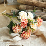 fleur artificielle rose thé soie bouquet rouge blanc décoration mariage maison jardin