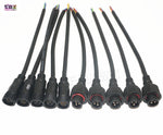 connecteurs electriques noirs industriels ip68 24v paires fil 20cm led ws2811 ws2812b