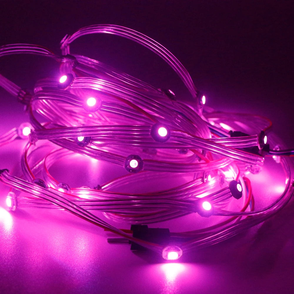 guirlande lumineuse led transparente rouge bleu moderne clips 5v ip44 249lm 2000lm