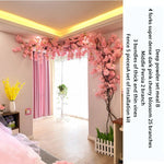 arbre artificiel cerisier rose blanc fleurs feuilles décoration mariage fête intérieur grande taille