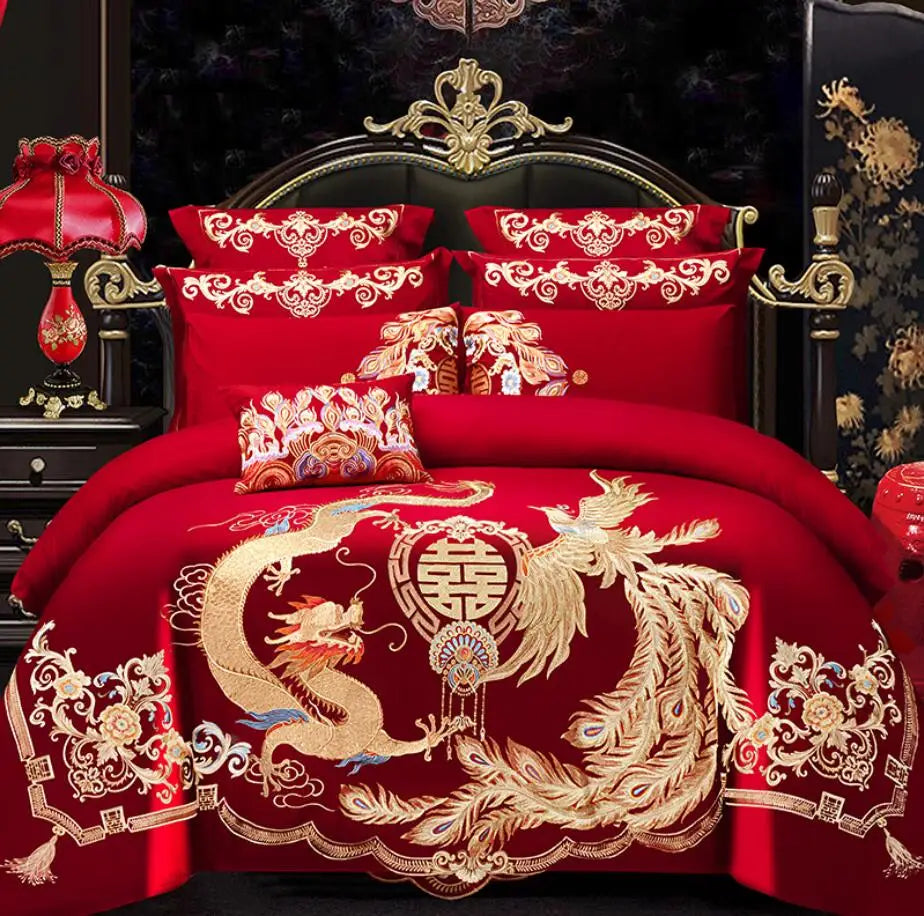 Parure complète avec housse, taies d'oreiller et drap plat